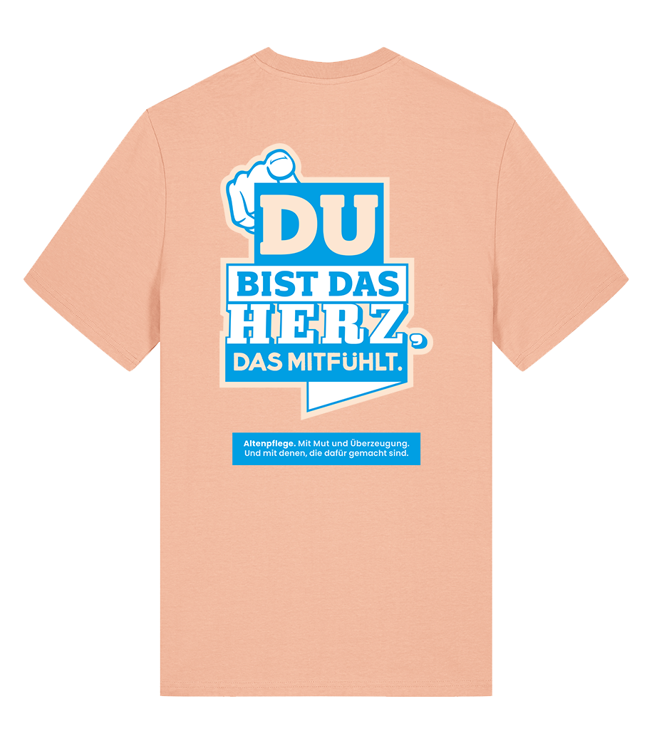 Unisex Bio T-Shirt "HERZ" (Fraiche Peach)