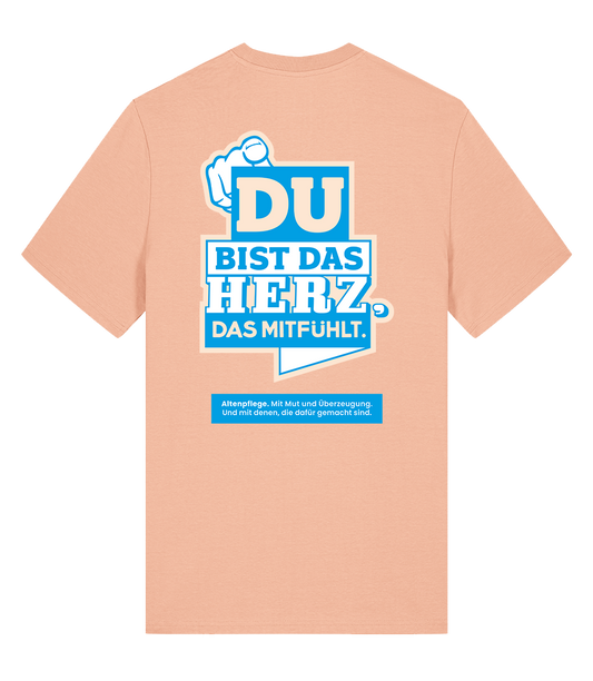 Unisex Bio T-Shirt "HERZ" (Fraiche Peach)