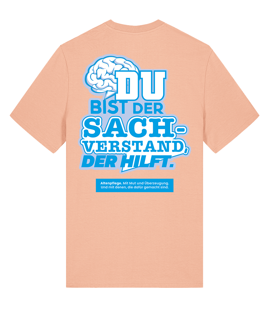 Unisex Bio T-Shirt "SACHVERSTAND" (Fraiche Peach)