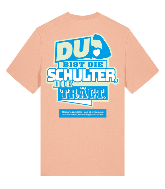 Unisex Bio T-Shirt "SCHULTER" (Fraiche Peach)