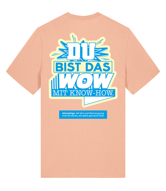 Unisex Bio T-Shirt "WOW" (Fraiche Peach)