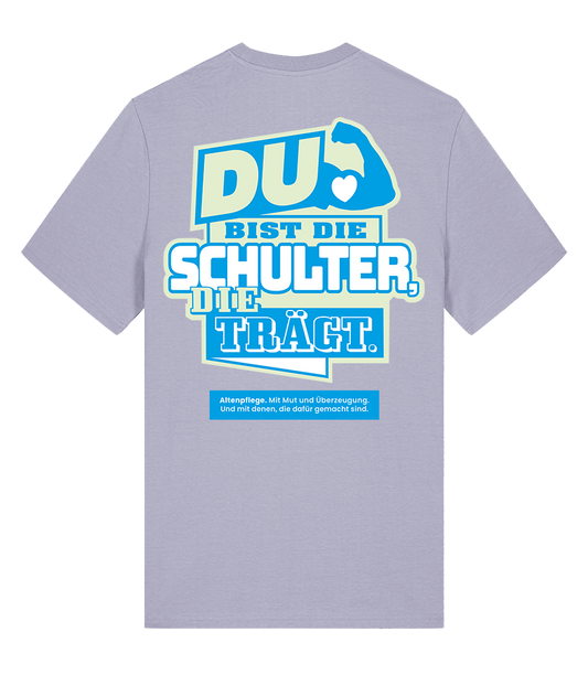 Unisex Bio T-Shirt "SCHULTER" (Lavender)