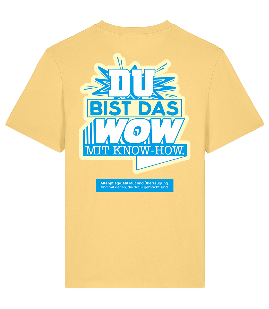 Unisex Bio T-Shirt "WOW" (Viva Yellow)