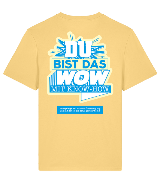 Unisex Bio T-Shirt "WOW" (Viva Yellow)
