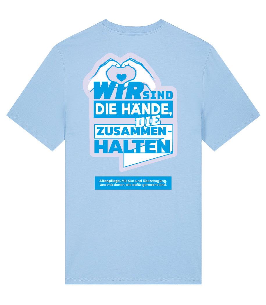 Evangelische - Hände Unisex Crew neck T-Shirt Blue soul