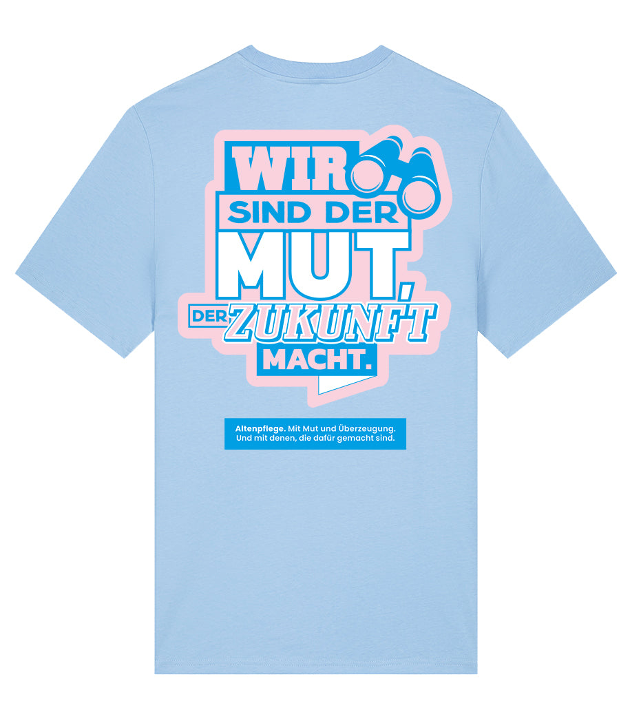 Evangelische - Mut Unisex Crew neck T-Shirt Blue soul