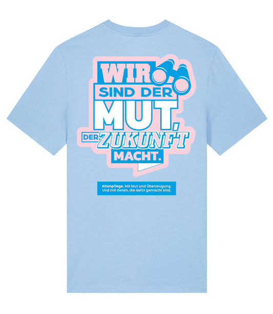 Evangelische - Mut Unisex Crew neck T-Shirt Blue soul